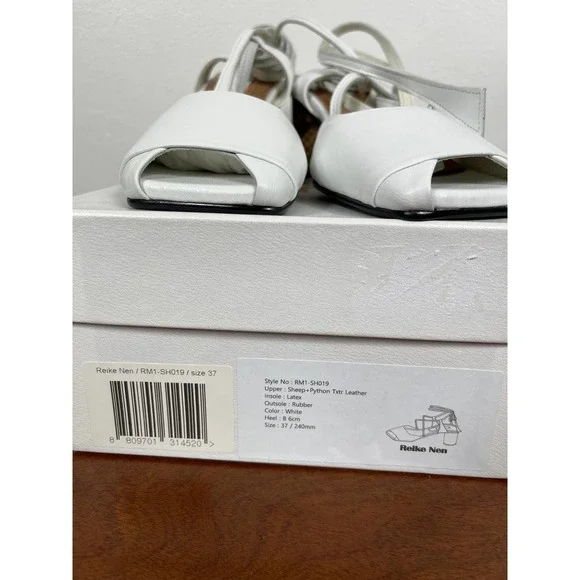 Reike Nen Open Toe Strap Sandals in White Size 7